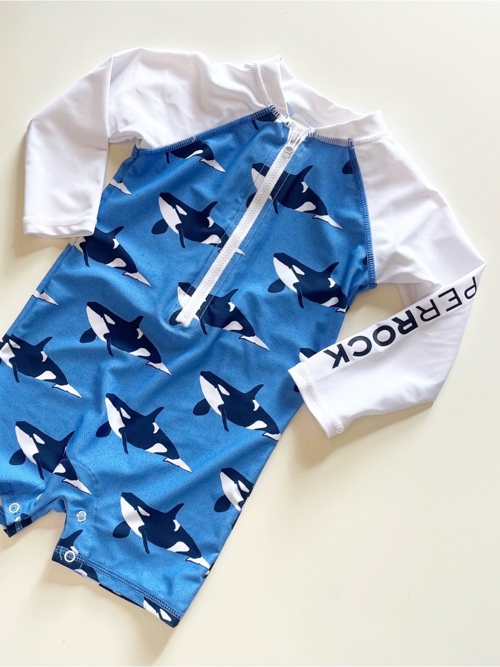 Snapper Rock Blue Whale Swimsuit Sunsuit | Size 12-24m